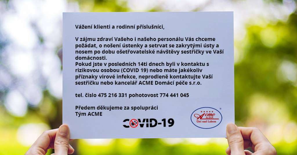 Upozornění ACME 7 acme-covid